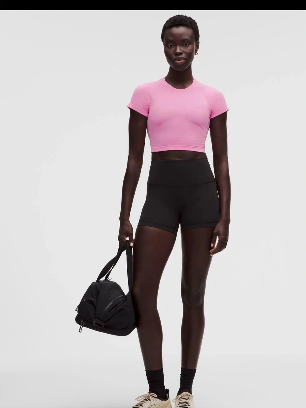 NWT lululemon swiftly cropped short sleeve size 6 sweet sorbet